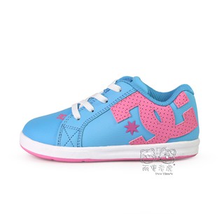 美國DC COURT GRAFFIK E 天空藍 套入式 休閒鞋 小童鞋 NO.R5320
