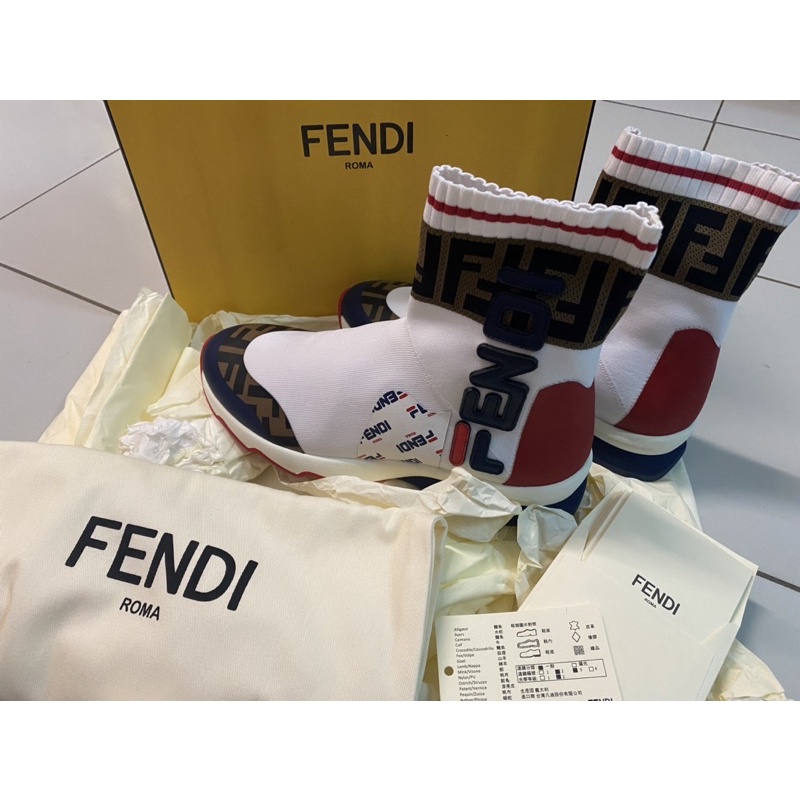 專櫃 品牌 FENDI 襪靴 37碼 運動襪靴 全新 正品 釋出