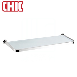 《CHIC 喜客》透明玻璃平臺置物架 180.1000 純銅材質 加厚電鍍鉻表層 化妝平臺 專業外銷品牌【免運費】