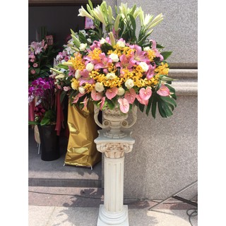 快樂賀滋 鮮花羅馬柱超豪華開幕花籃 鮮花盆花 高架花籃 開幕送禮喬遷花藍榮升各式花禮 蝦皮購物