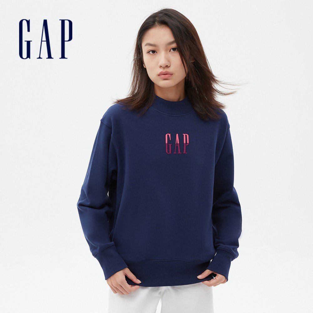 Gap 女裝 Logo大學T-海軍淺藍(619141)