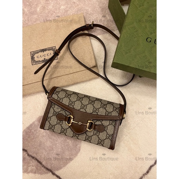 ［預購］Lins英國代購 Gucci 古馳 迷你馬銜釦側背包 小盒子 Horsebit 1955 mini bag