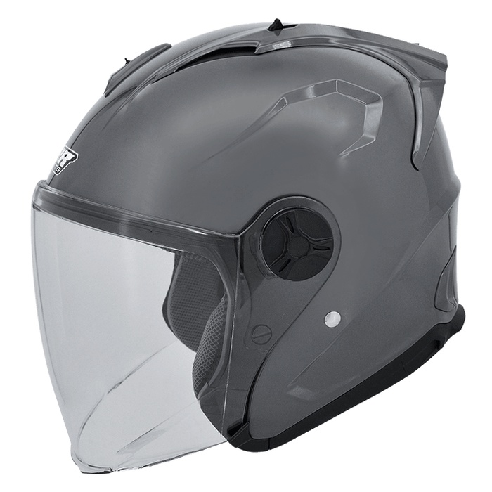 M2R 安全帽 J-X 素色 水泥灰 全可拆 抗UV鏡片 浮動鏡片座 半罩《比帽王》