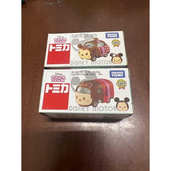 日本7-11 TOMICA 多美 TSUM TSUM 疊疊樂 米奇米妮 販賣店特別仕樣車 情人節限定販售