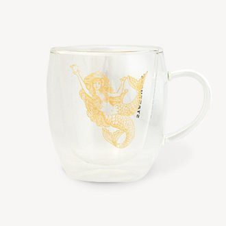 限量商品 2012 日本星巴克 週年紀念杯限定 女神(美人魚)雙層透明玻璃馬克杯 350ml