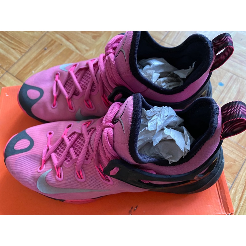 Nike 籃球鞋 高筒籃球鞋 粉紅色 黑色