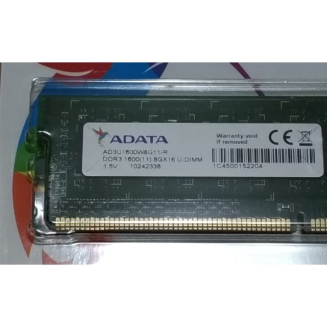 ADATA 威剛 8G DDR3 1600 RAM