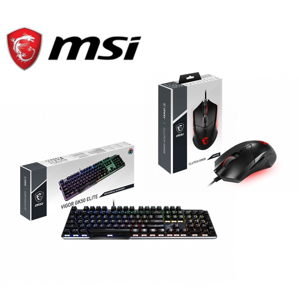 msi 微星 MSI VIGOR GK50 ELITE + GM08 電競滑鼠 機械鍵盤滑鼠超值組合包 現貨 廠商直送