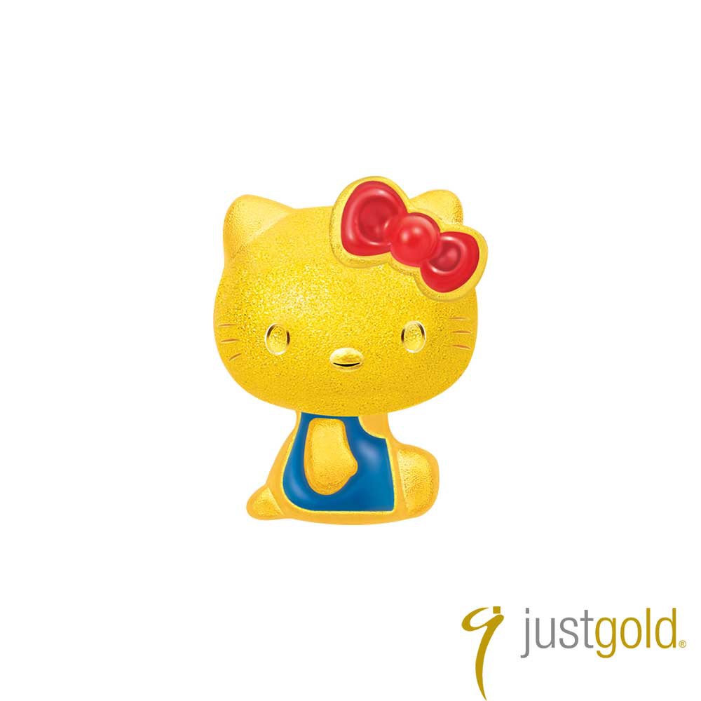 【Just Gold 鎮金店】經典復刻版Kitty純金系列 黃金單耳耳環