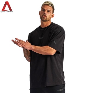 男士健身運動短袖T恤 棉質寬鬆型休閒T恤 舒適透氣上衣 五色任選 Vq