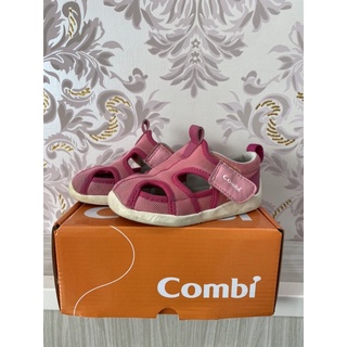 ［二手］5成新，Combi 幼兒機能涼鞋14.5cm(粉）兒童/ 學步/跑步鞋/布鞋