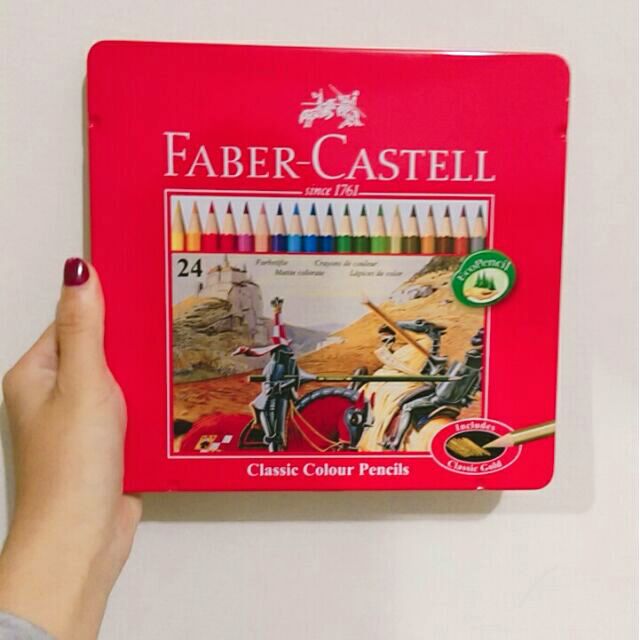 Faber-castell 輝柏24色經典色鉛筆 二手