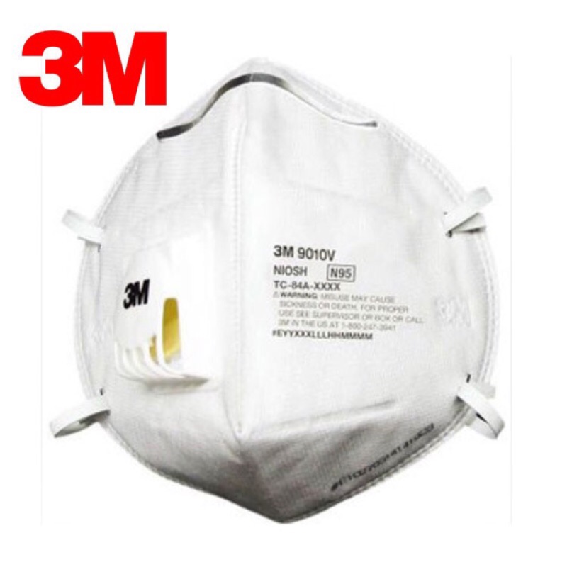 現貨【3M】原廠公司貨_9010V_N95折疊式呼吸閥口罩(頭戴式)1盒/20個