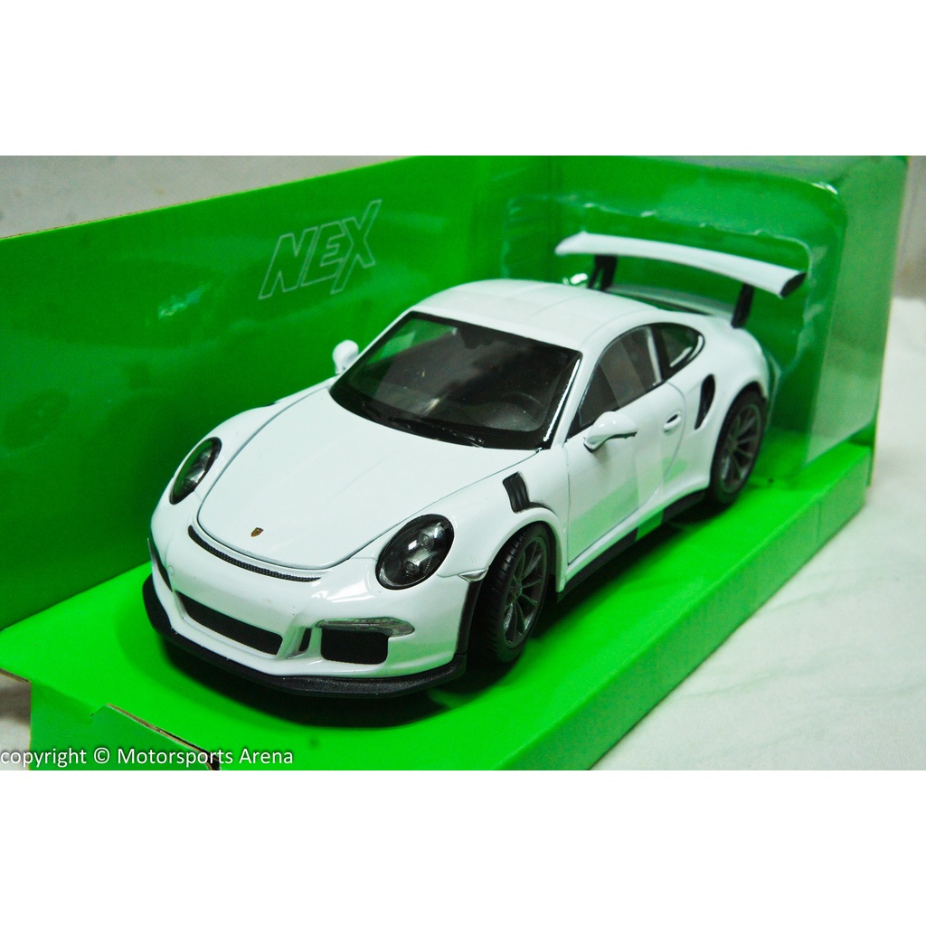 【特價現貨】1:24 Welly Porsche 911 991 GT3 RS 2016 白 ※車門可開※