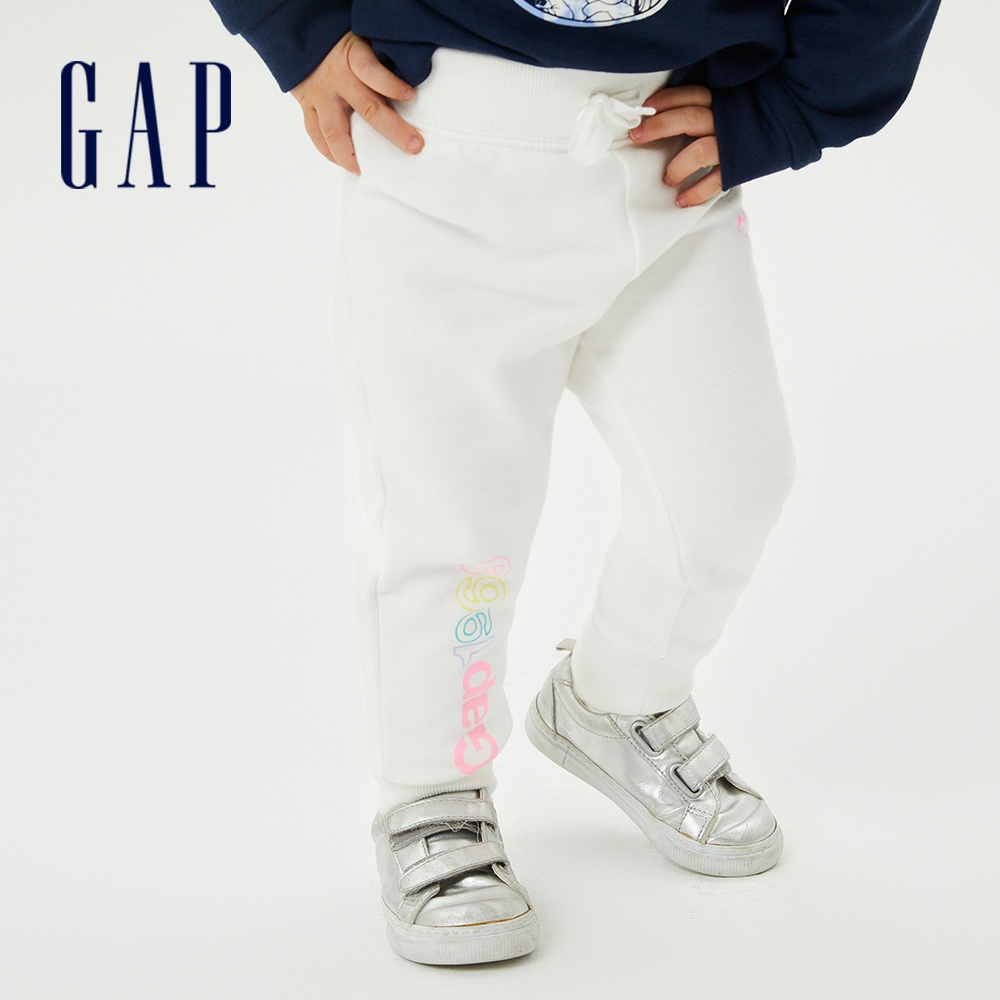 Gap 女幼童裝 Gap x Disney迪士尼聯名 Logo米奇棉褲-白色(839995)