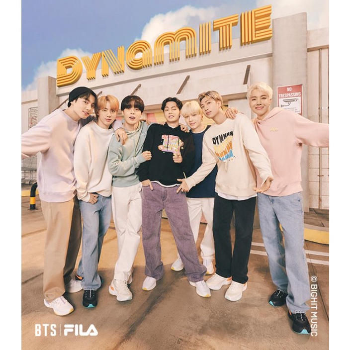 現貨 Fila Bts 防彈少年團dynamite 限量聯名款代購 蝦皮購物