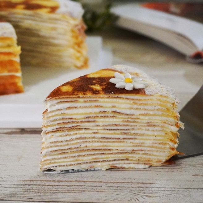 【菓本多田】香草卡士達千層蛋糕 7吋 | 蛋奶素 | 生日蛋糕