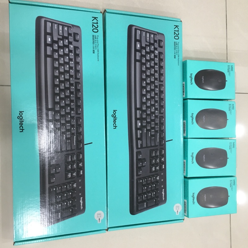 全新 Logitech K120 + M90 鍵盤滑鼠組