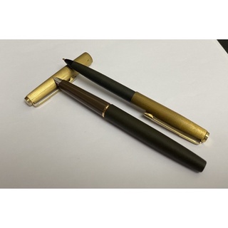 送備用筆芯！德國製 Senator 鋼筆對筆 髮絲紋鍍金筆蓋 髮絲紋烤漆金屬筆桿 不鏽鋼F尖 原子筆筆芯已更新 6-21