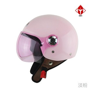 華泰 安全帽 K-808 素色 淡粉 飛行帽 騎士帽 半罩 全拆洗《淘帽屋》