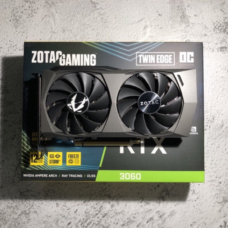 ZOTAC RTX3060 twin edge oc 雙風扇 未鎖算力版本 Nvidia顯示卡 光追