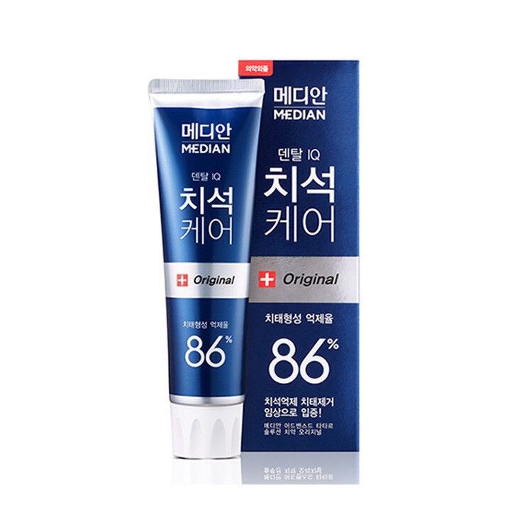 韓國愛茉莉 MEDIAN麥迪安升級86%強孝淨白去垢牙膏#藍(檸檬)