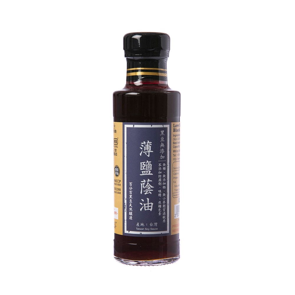 在地純釀造-黑豆無添加薄鹽蔭油160ml (黑龍醬油監製)