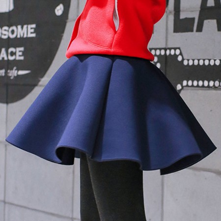 SISI【P6012】俏麗裙襬立體空氣感太空棉傘襬蓬蓬裙半身短裙