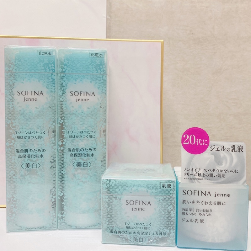 Sofina蘇菲娜透美顏混和肌適用飽水控油雙效化妝水 飽水控油雙效水凝乳液 透美顏水凝乳液 蝦皮購物