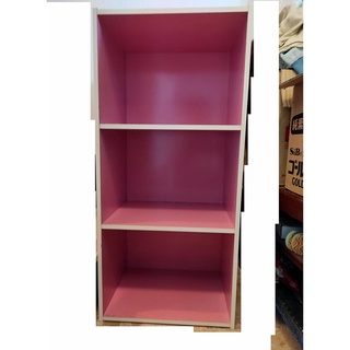 三格空櫃(粉紅DIY組裝 置物櫃 書櫃 收納櫃 櫥櫃 三層櫃 組合櫃(仁德全家德洋店自取)
