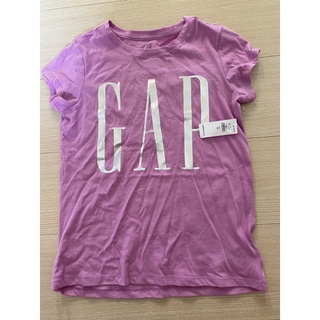 全新正品 gap XL 女大童 粉紫色 短袖T恤 上衣 閃亮logo