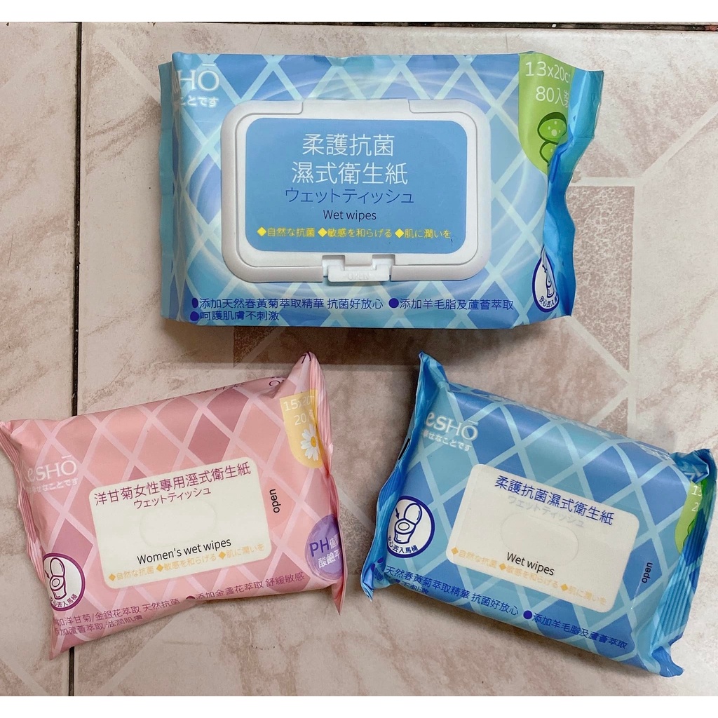 KesHo 柔護濕式衛生紙 20 80抽 / 洋甘菊女性專用濕式衛生紙 20抽