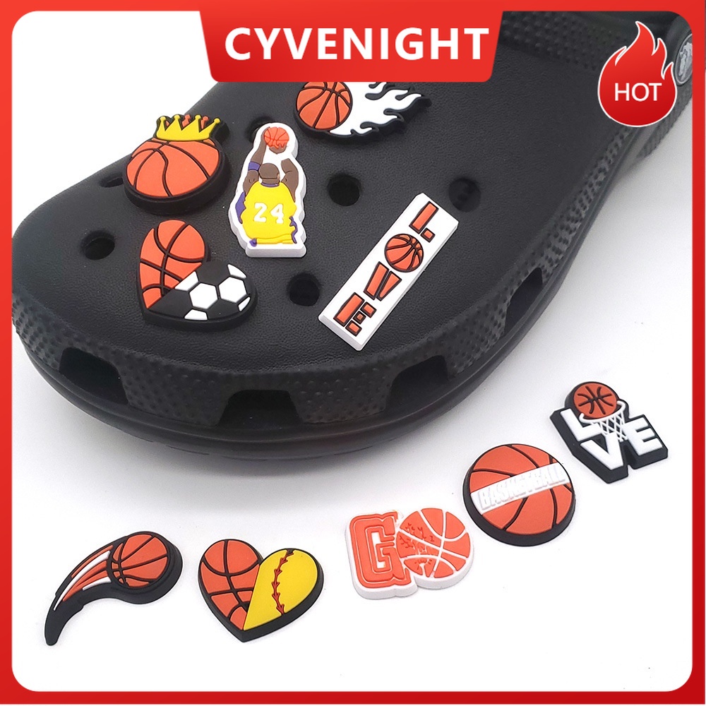 Cy-store 新款籃球 Kobe 塗鴉系列 Jibbitz PVC 鞋飾 DIY 裝飾 Crocs 木屐男孩女孩 T