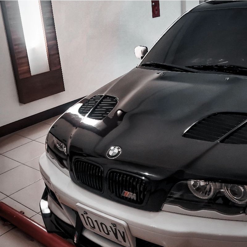 BMW E46 M3式樣開孔引擎蓋 四門前期 輕量化玻璃纖維