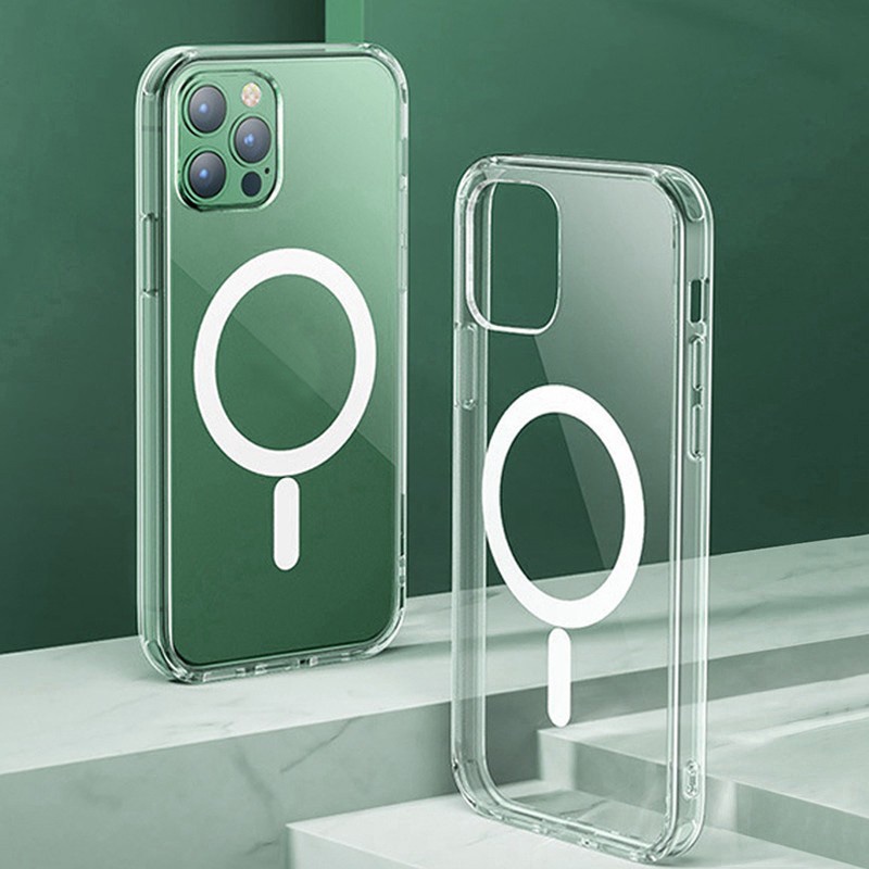 MagSafe磁吸殼i7 8 Plus透明防摔殼 磁吸手機殼 適用於iPhone11 12 13 Pro無線充電殼