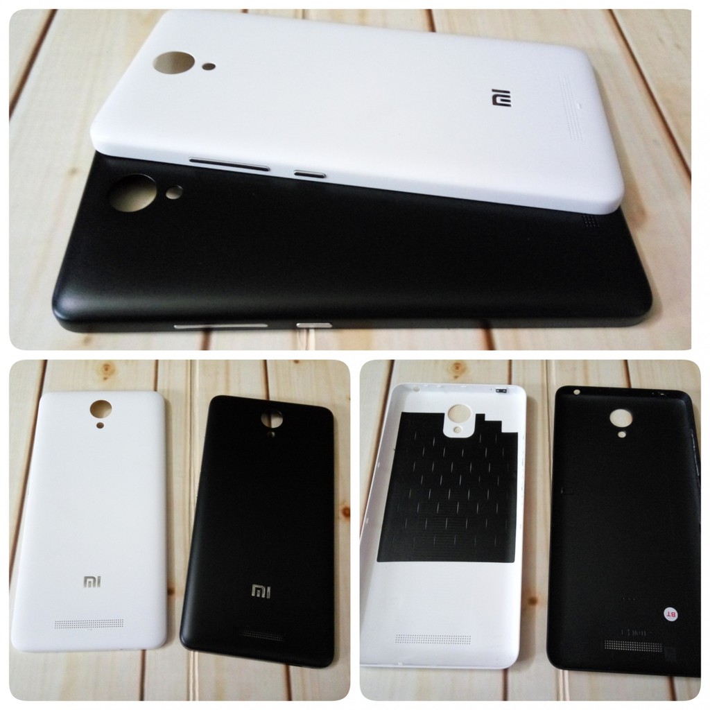 REDMI XIAOMI Hitam PUTIH後蓋後蓋小米紅米NOTE 2黑白