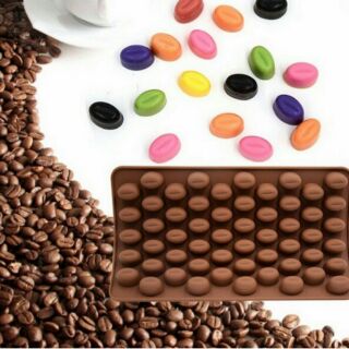 【潔西卡烘培】55連 咖啡豆 矽膠模 巧克力模 軟糖模 糖果模