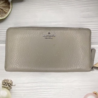 美國Kate spade 二手 灰色牛皮長夾 九成新