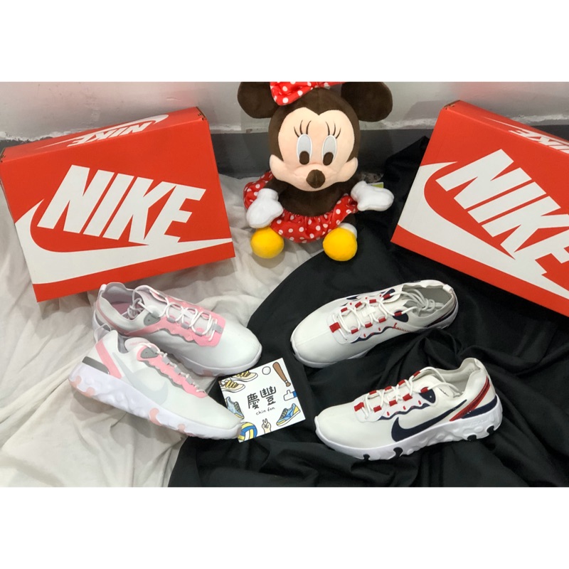 大罐體育👟 Nike Renew Element 55 V 粉白 藍慢跑鞋 ck4081-101 ck4081-102