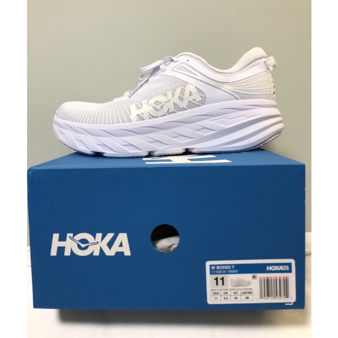 二手真品 Hoka One One bondi 7 D楦 白色 US 10 JP 28