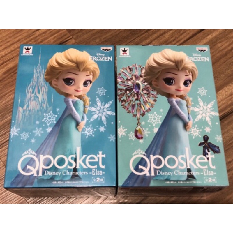 現貨已拆 絕版 正版 代理 異色款 Qposket 迪士尼 愛紗 冰雪奇緣 Elsa 雪寶 B款 大眼娃娃 現貨