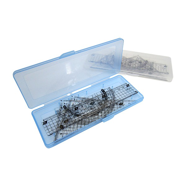 四合一定規盒.學生尺組/直尺.三角板.量角器.套組(塑膠盒裝) HA402