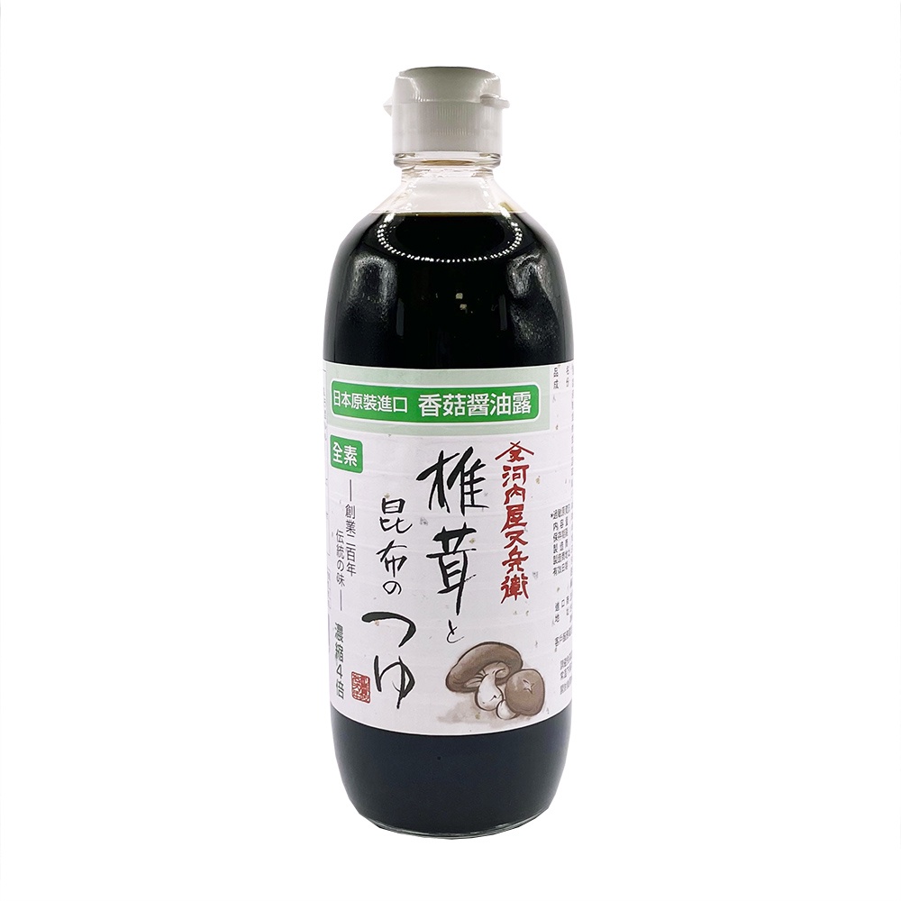 大醬 香菇昆布醬油露(素) 500ml【Donki日本唐吉訶德】