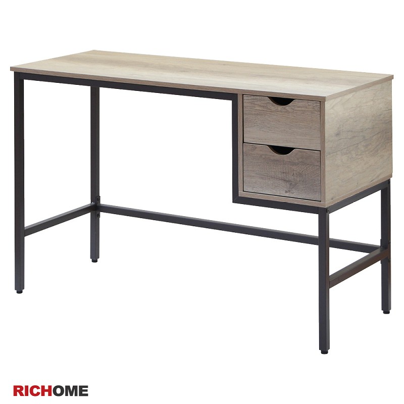 RICHOME  DE224   奈特電腦桌(可調式腳墊)(雙抽屜)  書桌    辦公桌   電腦桌