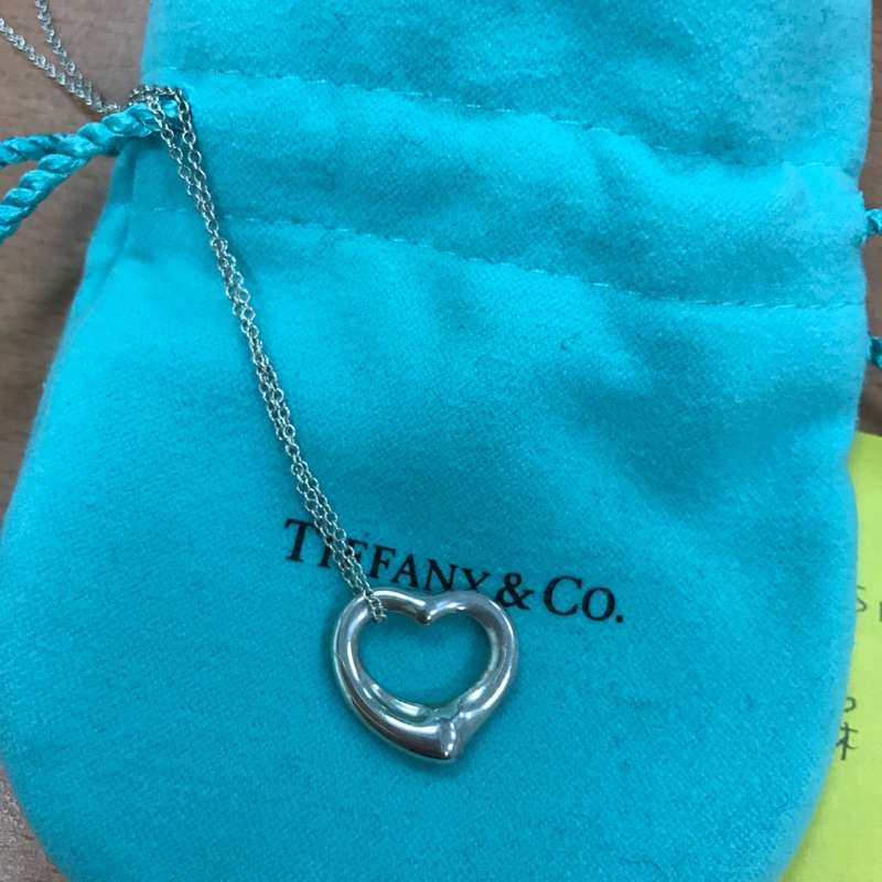 tiffany open heart 純銀項鍊 保證真品