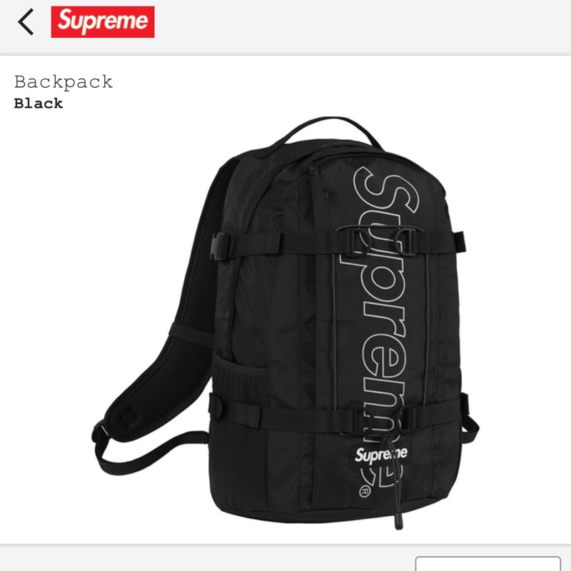 Supreme 45th backpack 後背包 黑色 18FW 背包 waist shoulder