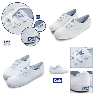 現貨發票 Keds 小白鞋 平底鞋 經典帆布鞋 CHAMPION 經典真皮休閒鞋 白 W110002 W110015