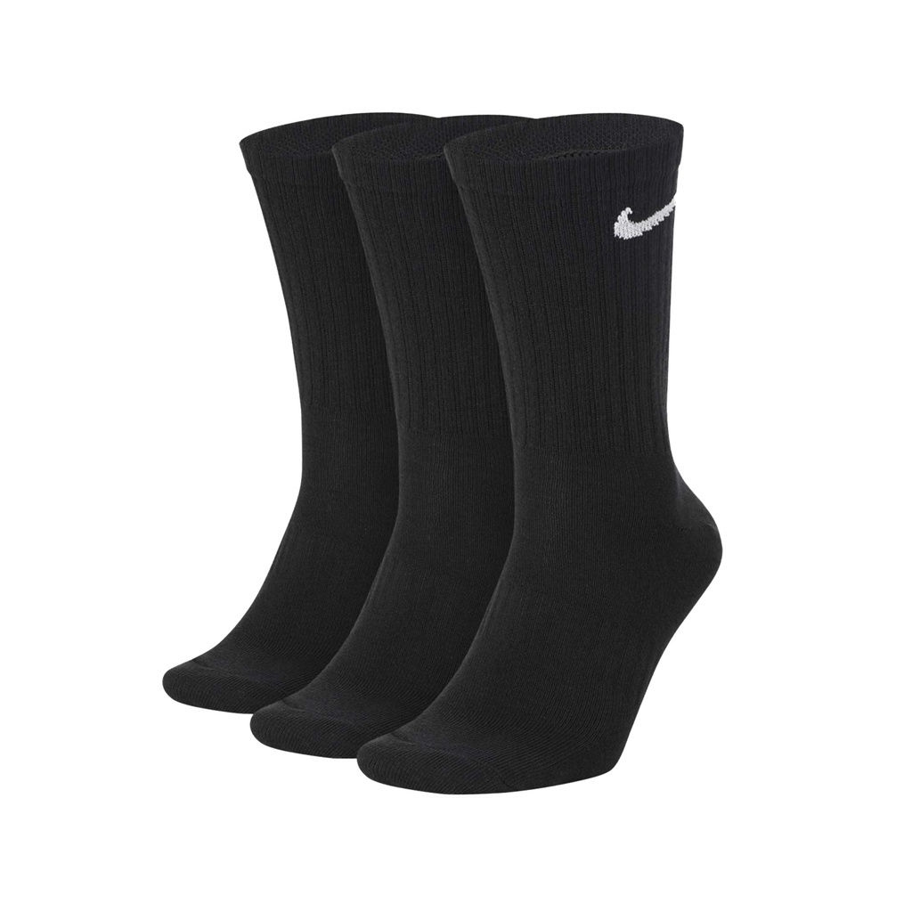 Nike 襪子 Everyday Lightweight 黑 長襪 中筒襪 三雙入 穿搭【ACS】 SX7676-010