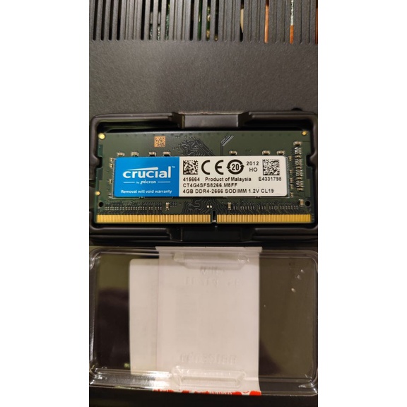 美光 Micron Crucial NB-DDR4 2666 4GB RAM筆記型記憶體筆電用