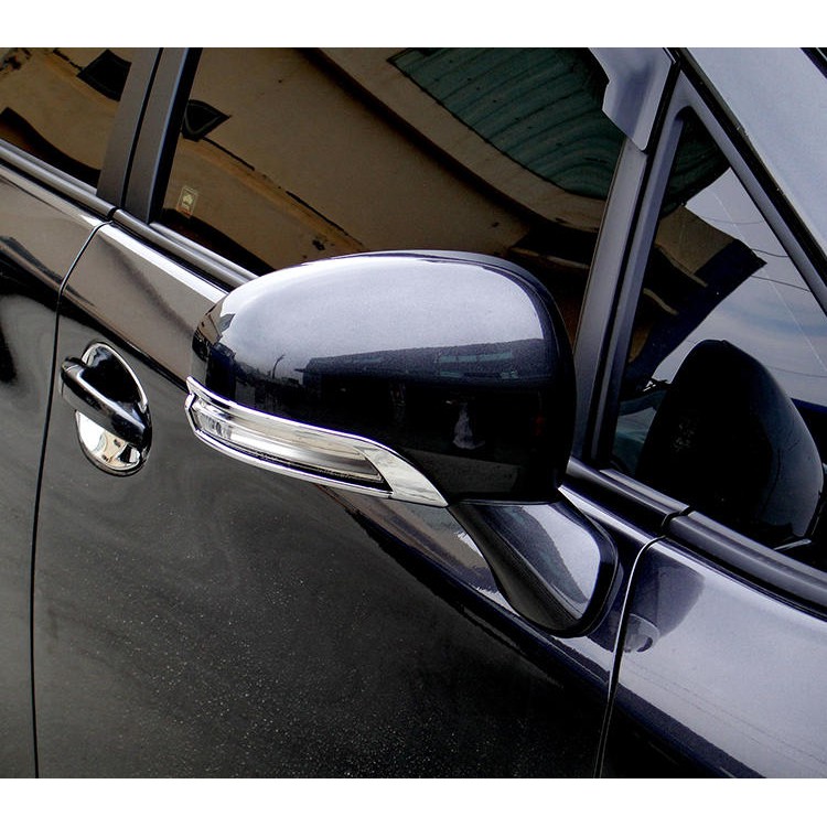 Toyota Wish 2013~2016 二代 小改款 改裝 鍍鉻 後視鏡飾燈框 後照鏡框飾貼